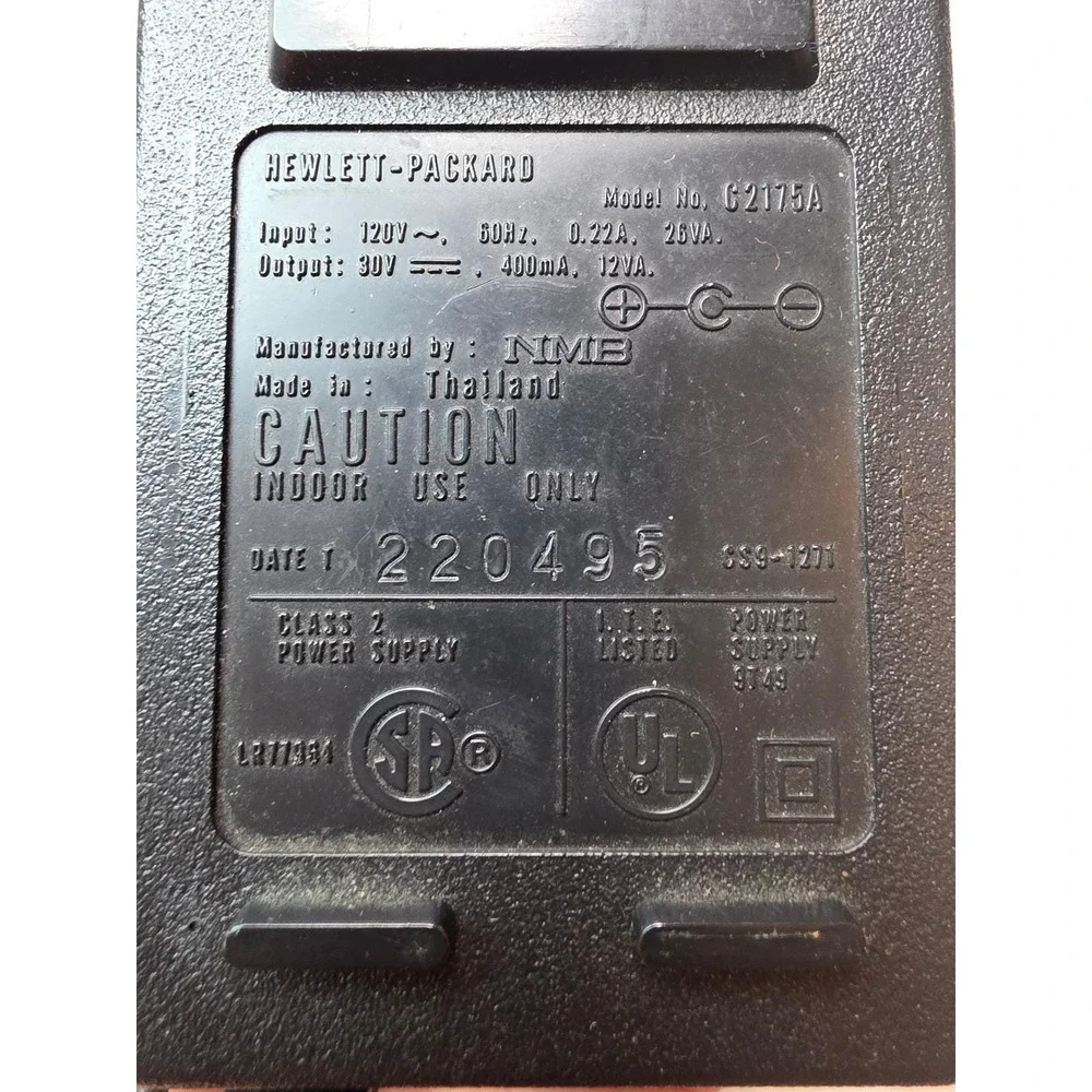 HP Hewlett-Packard C2175A AC Adapter‎ Power Supply 30V 400mA 9100-5124 E1